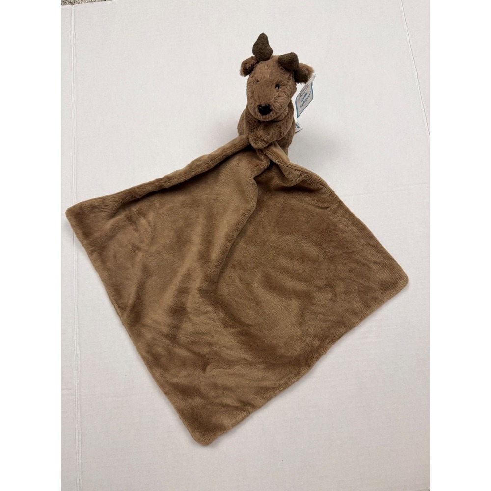 Jellycat Soother Bashful Reindeer Brown Plush Security Blanket New